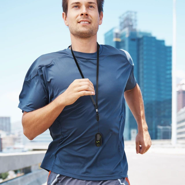 Alt view image 2 of 7 - Sports Step Counter 3D Digital Pedometer Accurate Step Counter Portable Pedometer Mini Fitness Tool with Clip and Lanyard for Walking Running