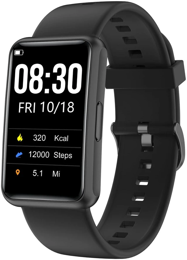 Main image of Fitness Tracker No Bluetooth No APP/Phone Required, Fitness Watch for Men Women Parents Pedometer Watch with Sleep Tracker Steps Counter Alarm Clocks IP68 Waterproof (Black)