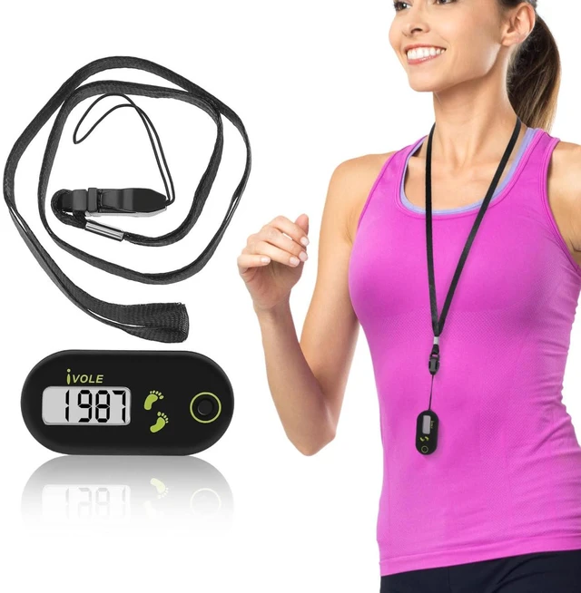 Main image of 3D Digital Pedometer Accurate Step Counter Walking Distance Miles Calorie Counter Exercise Time Silent with Clip and Lanyard for Men Women Exercise