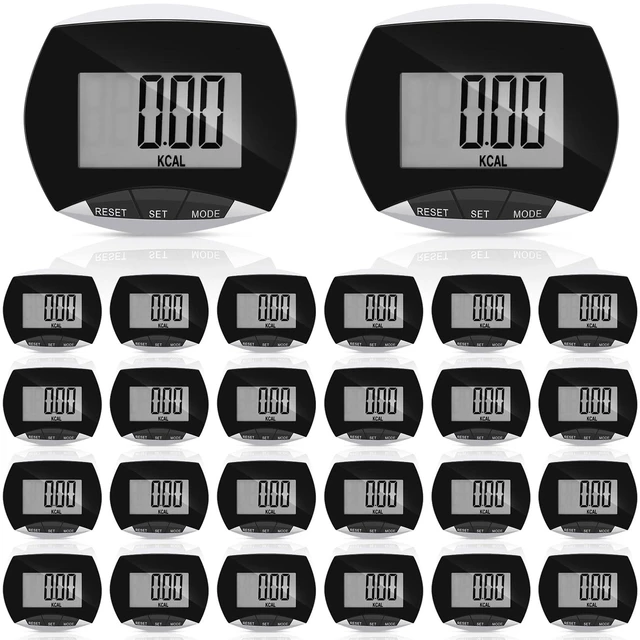 Main image of 8 Pcs Pedometer Large LCD Display Walking Step Counter, Black
