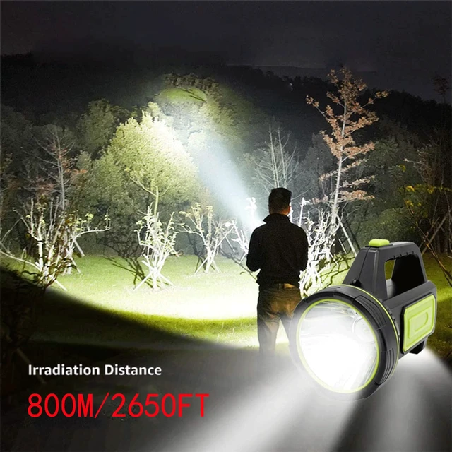 Alt view image 2 of 7 - LED Searchlights Handheld Lantern, 13000LM 2 Modes USB Rechargeable LED Flashlights, High Power Outdoors Camping Hunting Lamp, Portable Spotlight Work Light for Indoor Outdoor Emergency