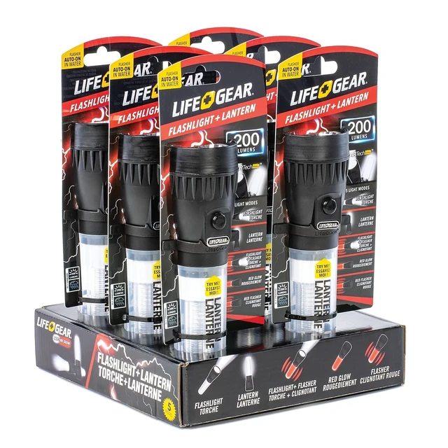 Alt view image 2 of 6 - AR-TECH Stormproof Floating Flashlight + Lantern, Black ,200 Lumens