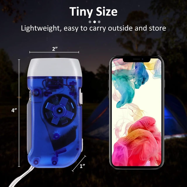 Alt view image 4 of 7 - 4 Pack Hand Crank Emergency Flashlight, No Battery Required, 3 LED Lights | Portable Wind-Up Flashlight for Camping Hiking Outdoor, Home & Car Emergencies, Easy Use for Kids & Adults