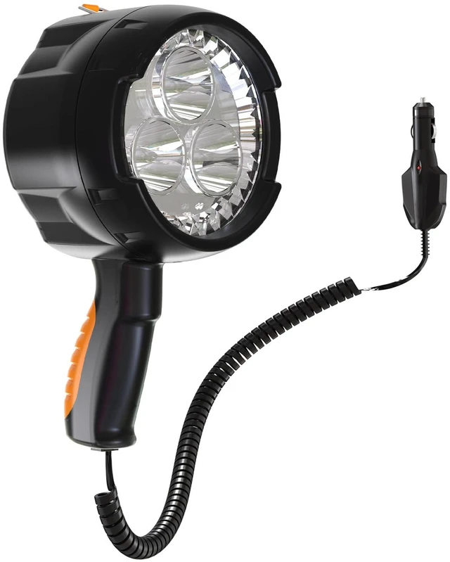 Main image of Handheld Spotlight up to 2000 Lumens Flashlight 12V Car Charger LED Spot Light with Hook Outdoor for Camping Boating Hiking
