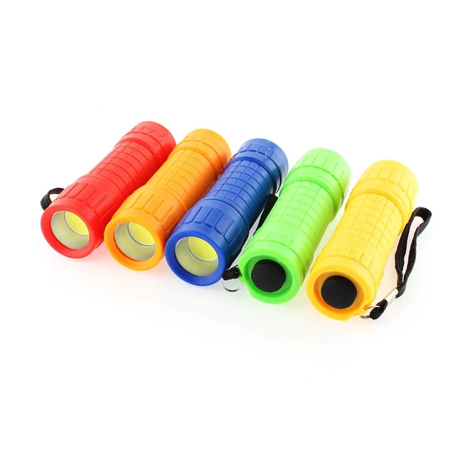 Alt view image 7 of 7 - 30-Pack Small Mini Flashlight Set, 5 Colors, COB LED Handheld Flashlight with Lanyard,90-Pack AAA Battery Included for Kids/Night Reading/Party/Camping/Emergency/Hunting