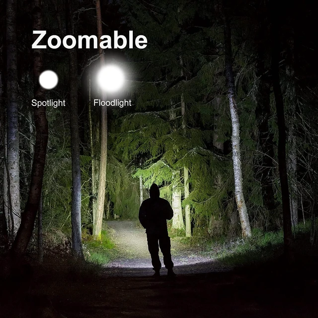 Alt view image 3 of 7 - USB-C Rechargeable LED Flashlight, 1000 Lumen | Emergency Use, Zoomable, 3 Light Modes, Home, Hurricane, Camping, Handheld, Type-C Charging