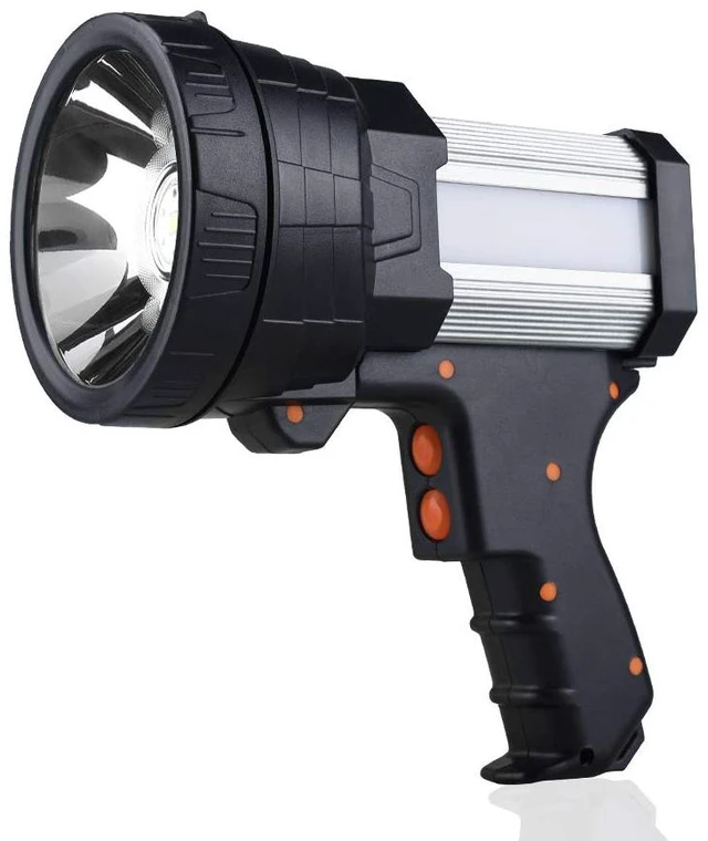 Main image of Rechargeable Spotlight, Super Bright 2000000 High Lumen LED Handheld Spotlight Long Lasting Large Flashlight Searchlight and Flood Camping Flashlight with Foldable Tripod