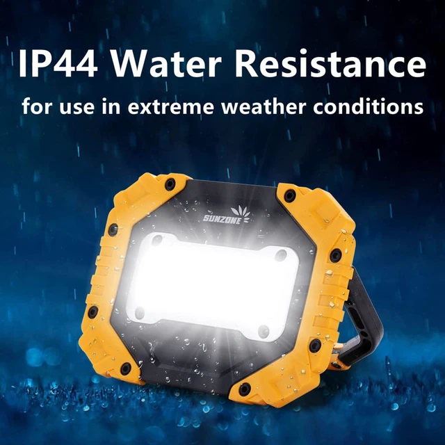 Alt view image 4 of 7 - Portable LED Work Light,AA Battery Powered Flood Lights,2 Pack | Ultra Bright Job Site Lighting for Workshop,Camping, Hiking, Fishing, Car Repair with Emergency Flash Mode