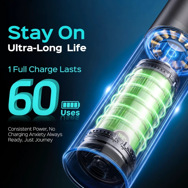 Alt view image 3 of 7 - C60 Rechargeable Rotating Electric Toothbrush for Adults Deep Clean | Portable Spinning Tooth brush with Travel Case, Cordless Charging & Long Battery Life, Smart Pressure Sensor, Family, Black