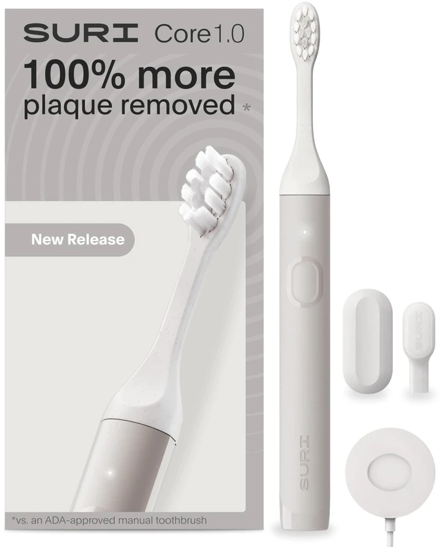 Main image of NEW Core Sonic Electric Toothbrush | Up to 4 Weeks Battery | Travel Head Cover | Pressure Sensor | Bio-Based Body* | 2-Minute Timer | Plant-Based Head - Grey