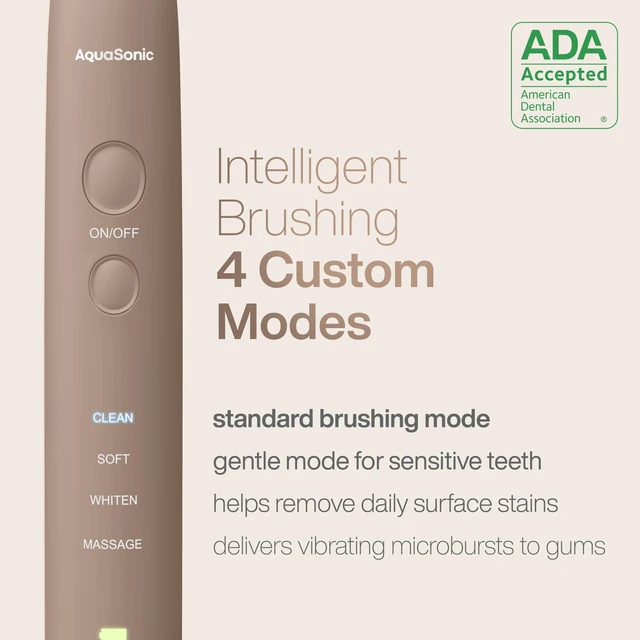 Alt view image 4 of 7 - Vibe Luxe Special Edition Ultra-Whitening Toothbrush - Espresso | ADA Accepted, 8 brush heads & travel case, 40,000 VPM motor, wireless charging, 4 modes w/ smart timer