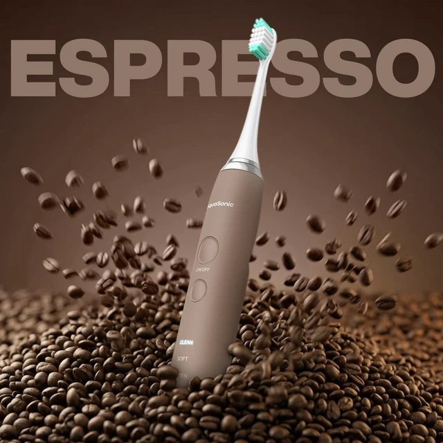 Alt view image 7 of 7 - Vibe Luxe Special Edition Ultra-Whitening Toothbrush - Espresso | ADA Accepted, 8 brush heads & travel case, 40,000 VPM motor, wireless charging, 4 modes w/ smart timer