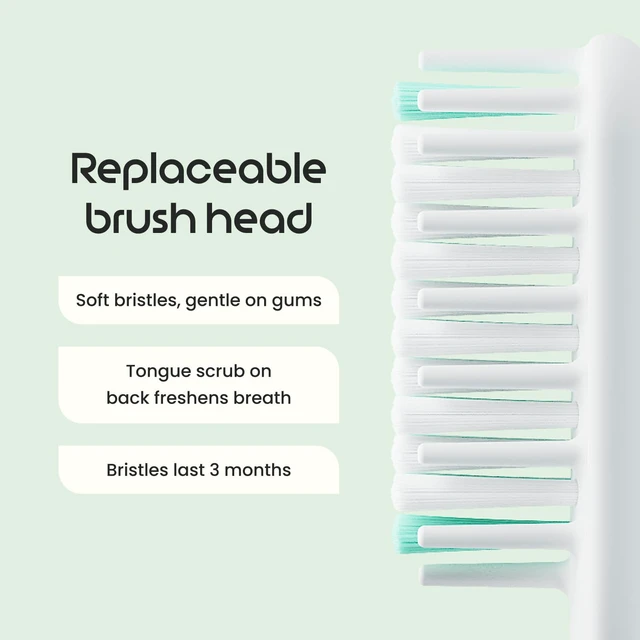 Alt view image 4 of 6 - Sonic Electric Toothbrush, Extra Brush Head, Metal Handle, Dawn | Includes 2 Brush Heads and Travel Cover Mount, AAA Battery, 3 Month Battery Life, 2 Minute Timed Brushing, Travel Ready