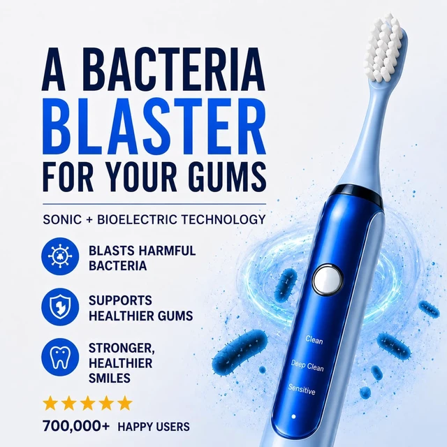Alt view image 2 of 6 - Sonic Electric Toothbrush for Oral Health, Gum Disease & Gingivitis | Gum Recession, Extra Soft Toothbrush for Sensitive Gums, Plaque Removal, Periodontal Toothbrush, Plaque Remover for Teeth