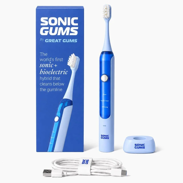 Main image of Sonic Electric Toothbrush for Oral Health, Gum Disease & Gingivitis | Gum Recession, Extra Soft Toothbrush for Sensitive Gums, Plaque Removal, Periodontal Toothbrush, Plaque Remover for Teeth
