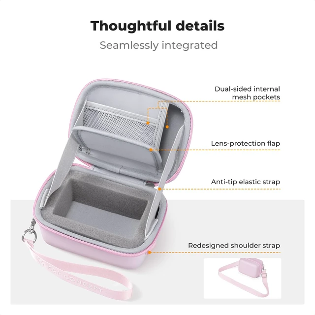 Alt view image 7 of 7 - Carrying Case for Digital Camera, Hard Shell Protective Case | Compatible with Ricoh GR III/GR IIIX/for Sony ZV-1 RX100/ for Canon G7X Mark III/G5X Mark II (Case Only),BE02