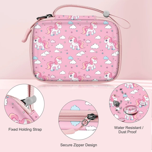 Alt view image 4 of 7 - Kids Camera Case For Goopow/Seckton/Dylanto/Mgaolo Digital Toys | Fits Masterbee/Cimelr/Desuccus Digital Camera Toys, Children Carrying Bag, For Birthday Christmas, Pink Horse