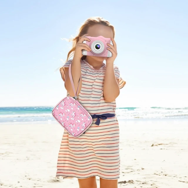Alt view image 7 of 7 - Kids Camera Case For Goopow/Seckton/Dylanto/Mgaolo Digital Toys | Fits Masterbee/Cimelr/Desuccus Digital Camera Toys, Children Carrying Bag, For Birthday Christmas, Pink Horse