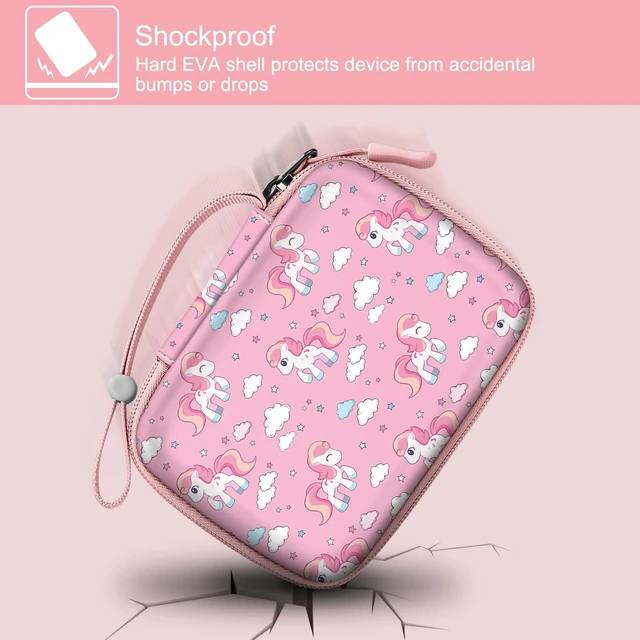 Alt view image 5 of 7 - Kids Camera Case For Goopow/Seckton/Dylanto/Mgaolo Digital Toys | Fits Masterbee/Cimelr/Desuccus Digital Camera Toys, Children Carrying Bag, For Birthday Christmas, Pink Horse