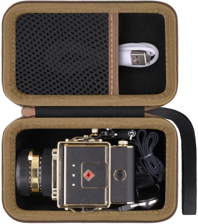 Main image of Hard Carrying Case for Vintage Digital Camera | Shockproof, Impact-resistant, Compact & Lightweight, Smooth Zipper, Portable Carrying, Black Case