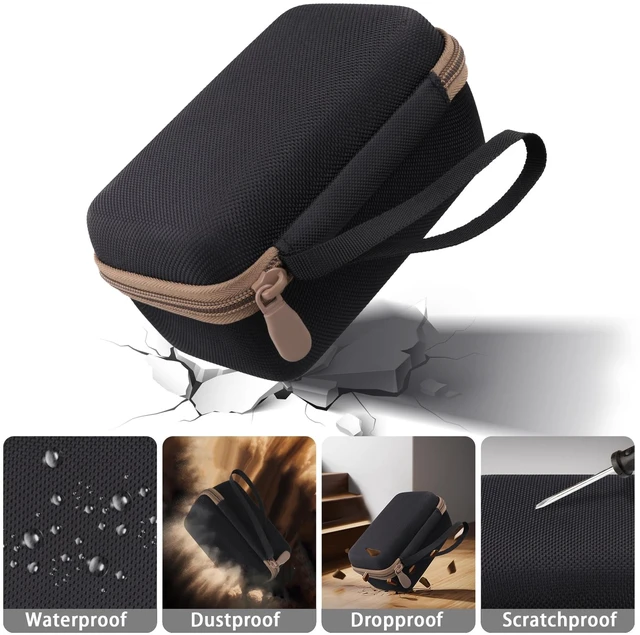 Alt view image 5 of 7 - Hard Carrying Case for Vintage Digital Camera | Shockproof, Impact-resistant, Compact & Lightweight, Smooth Zipper, Portable Carrying, Black Case