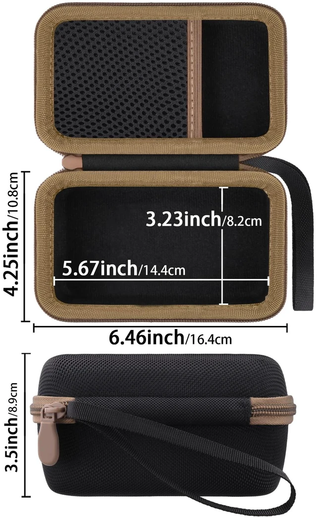 Alt view image 6 of 7 - Hard Carrying Case for Vintage Digital Camera | Shockproof, Impact-resistant, Compact & Lightweight, Smooth Zipper, Portable Carrying, Black Case