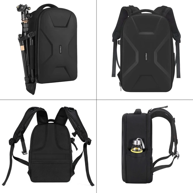 Alt view image 5 of 7 - Camera Backpack, DSLR/SLR/Mirrorless Photography Camera Bag | Waterproof Hardshell Bag with Insert&Tripod Holder&Laptop Compartment Compatible with Canon/Nikon/Sony, Black