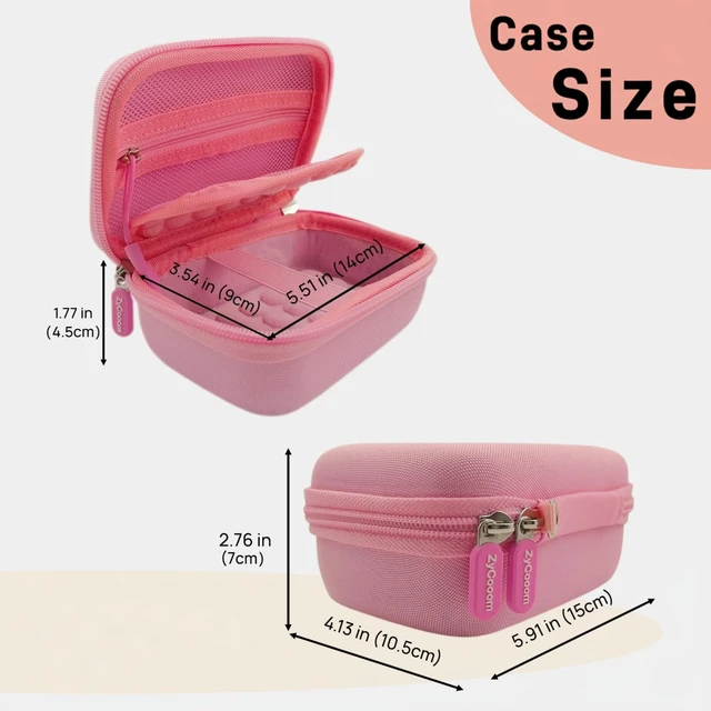 Alt view image 6 of 7 - Camera Case for Canon G7X Mark III/II, Cybershot, SX740 HS | Hard Shell Case fits PowerShot, Sony Cyber-shot, Ricoh GR and Kodak Pixpro with Partition Storage for SD Card AccessoryPink