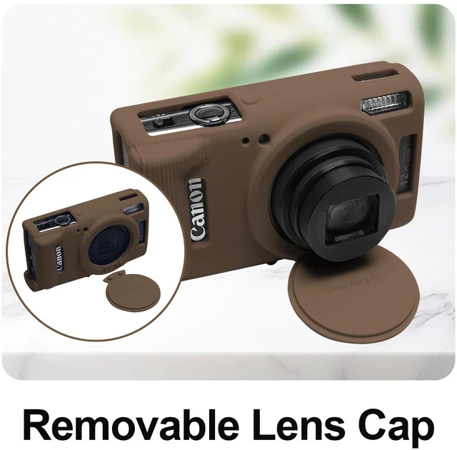 Alt view image 2 of 7 - Camera Case for Canon ELPH 360/IXUS 285 HS/IXY 650 Camera,Brown | With Removable Lens Cover,Soft Silicone Protective Case,Anti-Scratch,Dustproof,Shockproof,Enhanced Grip,Camera Accessories