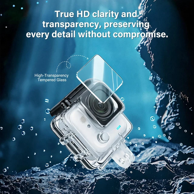 Alt view image 3 of 7 - Waterproof Case for Insta360 Go Ultra, with Anti-Fog Underwater Camera Case 50M/164FT Deep Diving Housing, Protective Shell Accessories Kit, for Main Camera Unit