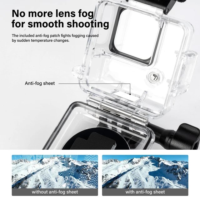 Alt view image 7 of 7 - Waterproof Case for Insta360 Go Ultra, with Anti-Fog Underwater Camera Case 50M/164FT Deep Diving Housing, Protective Shell Accessories Kit, for Main Camera Unit