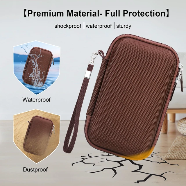 Alt view image 5 of 7 - Camera Case for Canon PowerShot G7 X Mark III/ G7 X Mark II/ SX740 | Camera Carrying Case, Hard Bag, with Mesh Pocket Wrist Strap Double Zipper, for Vlogging, Travel Protective Storage, Brown
