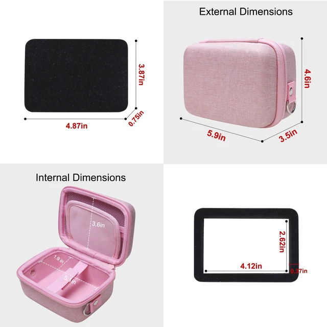 Alt view image 3 of 7 - Camera Case Bag Compatible with Canon PowerShot G7 X Mark III, Mark II, SX740 HS, Sony ZV-1, KODAK PIXPRO WPZ2 Digital 4K Vlogging Camera, Point and Shoot 4K Video Camera Bag, Pink (Case Only)