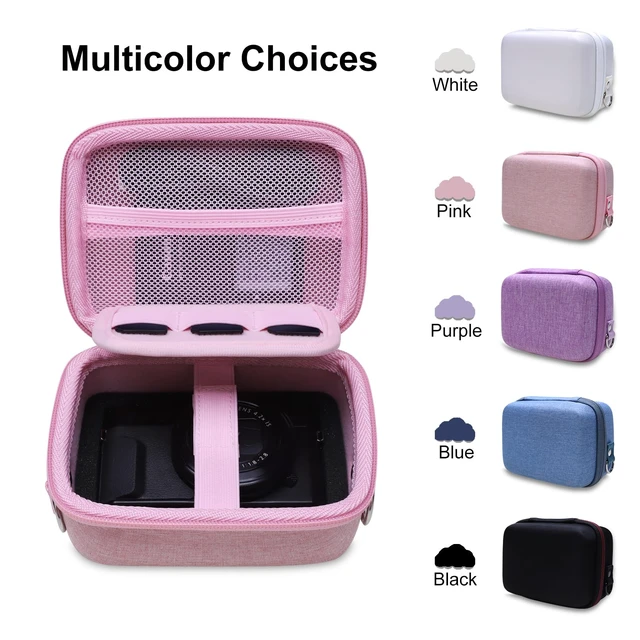 Alt view image 6 of 7 - Camera Case Bag Compatible with Canon PowerShot G7 X Mark III, Mark II, SX740 HS, Sony ZV-1, KODAK PIXPRO WPZ2 Digital 4K Vlogging Camera, Point and Shoot 4K Video Camera Bag, Pink (Case Only)