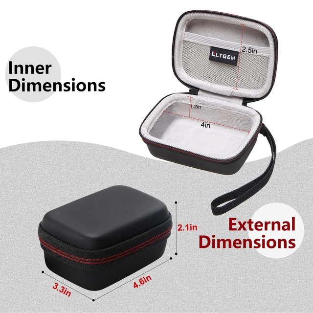 Alt view image 6 of 7 - Camera Case Compatible with KODAK PIXPRO FZ55 FZ45, Black+Gray | Fits Kodak FZ55/FZ45 16MP Compact Digital Cameras, Carrying Storage Travel Bag