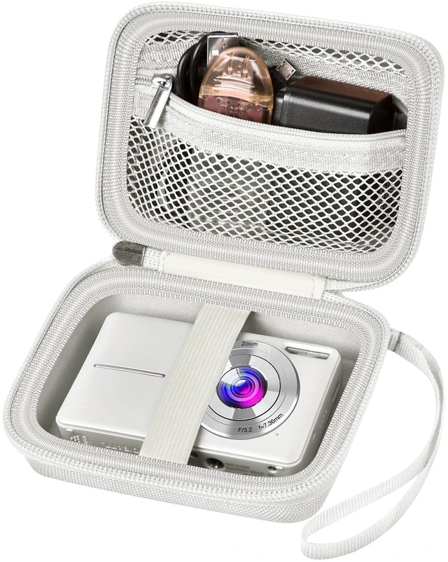 Main image of Digital Camera Case for CAMKORY/Pouch for KODAK PixproLight Grey | for Lecran/for VAHOIALD Point and Shoot Camera, Hard Carrying Case with Mesh Pocket, Compact for Vlogging, Travel and Storage