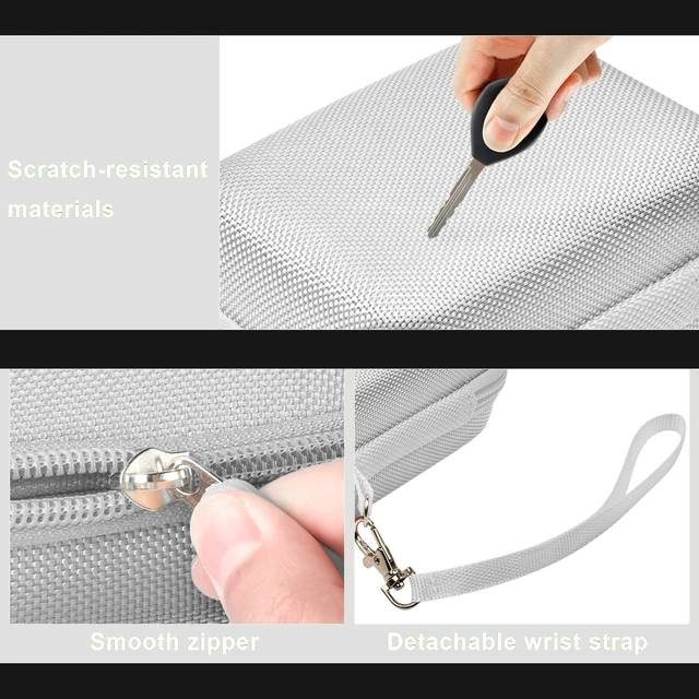 Alt view image 4 of 7 - Digital Camera Case for CAMKORY/Pouch for KODAK PixproLight Grey | for Lecran/for VAHOIALD Point and Shoot Camera, Hard Carrying Case with Mesh Pocket, Compact for Vlogging, Travel and Storage