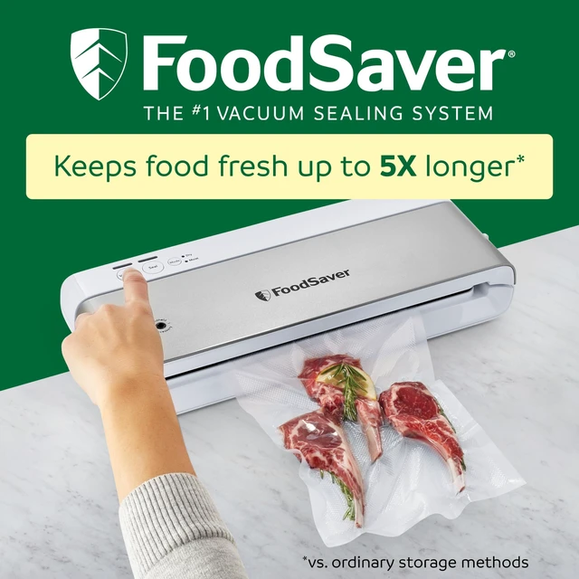 Alt view image 2 of 7 - Compact Vacuum Sealer Machine with Airtight Bags and Roll - Ideal for Sous Vide and Airtight Food Storage, White