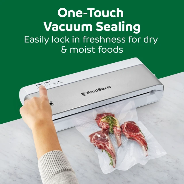 Alt view image 6 of 7 - Compact Vacuum Sealer Machine with Airtight Bags and Roll - Ideal for Sous Vide and Airtight Food Storage, White