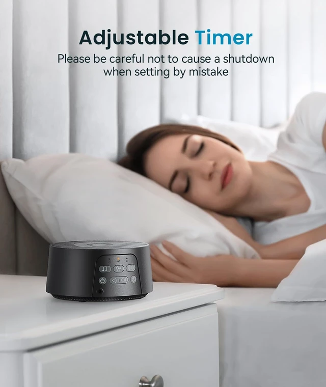 Alt view image 3 of 7 - White Noise Machine, Sound Machine for Sleeping Baby, Kids, Adult | Portable Sound Machine for Sleep, 29 HiFi Sound, Battery/Adapter, Sound Therapy for Home Office Travel, Black