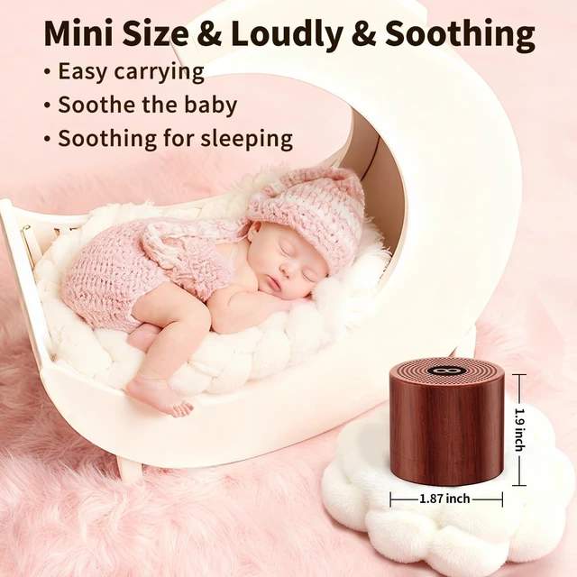 Alt view image 4 of 7 - Portable White Noise Machine Mini Sound Machine with 30 Soothing Sounds Rechargeable for Adults Newborn Kids Sleep Brown Noise Machine with Memory Function 4 Timers for Travel Camping Home and Office