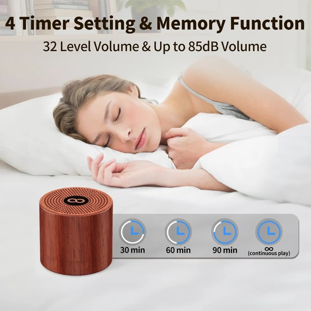 Alt view image 6 of 7 - Portable White Noise Machine Mini Sound Machine with 30 Soothing Sounds Rechargeable for Adults Newborn Kids Sleep Brown Noise Machine with Memory Function 4 Timers for Travel Camping Home and Office