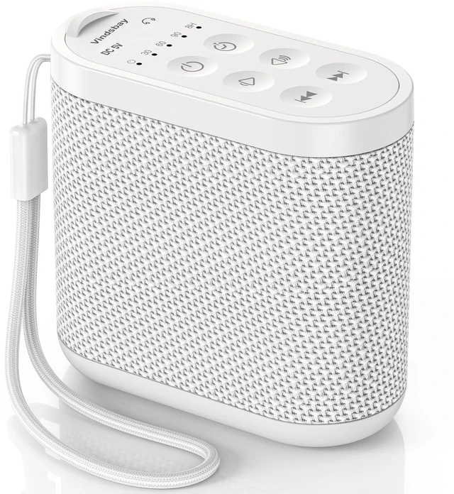 Main image of Portable Travel Sound Machine White Noise Machine for Sleeping : Super Long-Lasting & Rechargeable Battery, Headphone Jack, 21 Sounds, Noise Canceling for Office Privacy, Home, Adults, Baby, Gift