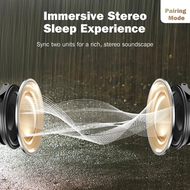 Alt view image 2 of 7 - 2-Pack Sync Stereo, Portable Mini Noise White Sleep Sound Machine for Adults Kids Baby 25 Soothing Songs, Auto Timer, Perfect for Travel, Home, Office Privacy