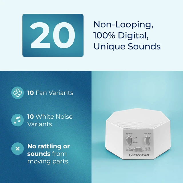 Alt view image 3 of 7 - Adaptive Sound Technologies Classic, Global Power, White | Global Power Edition Soothing Sound Machine for Sleep with a Built-in Sleep Timer, Compact Design, Relaxation Support