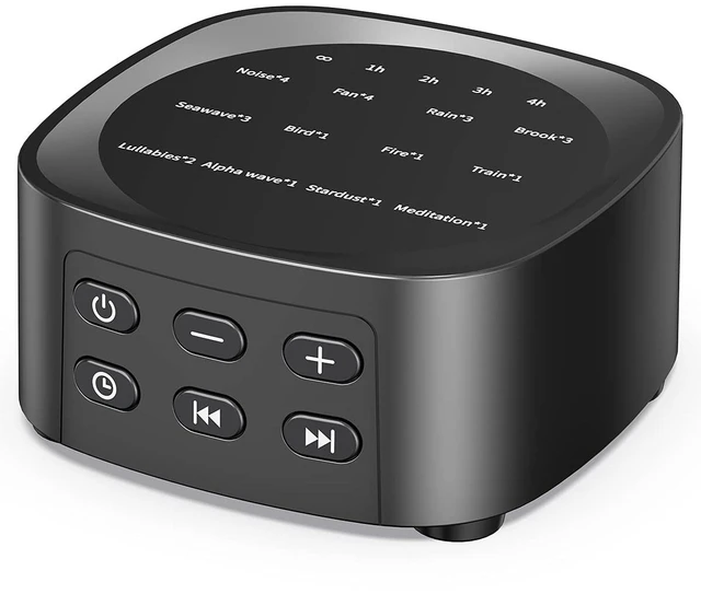 Main image of Sleep White Noise Sound Machines with 25 Soothing Sounds 36 Volume Levels 5 Timers Visible Sound Catalog Portable Size Memory Function for Home Office and Travel