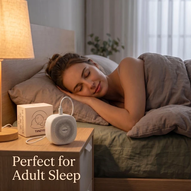 Alt view image 3 of 7 - White Noise Machine Mini for Seeping Adults, Baby, Dogs Portable | Small Sound Machine 10 Soothing Sounds,4 Timers,Battery Sleep Machine for Travel,Home,Office,Camping