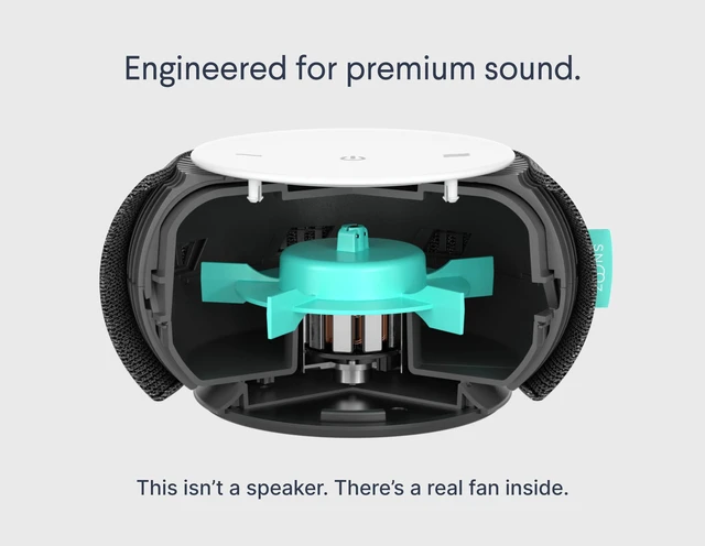Alt view image 3 of 6 - Original Smart White Noise Sound Machine, Real Fan Inside for Sleep | Natural Sound from a Real Fan, Non-Looping White Noise, App Scheduler, 10 Levels, Masks Snoring, Office Privacy & Neighbors