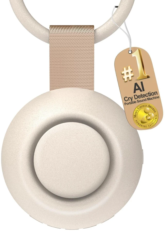 Main image of Portable Sound Machine with AI Cry Detection White Noise Machine | Mom's Choice Awards 18 Soothing Sounds Bluetooth Speaker Night Light Timer White Noise for Baby Adult Home Travel Office Gray