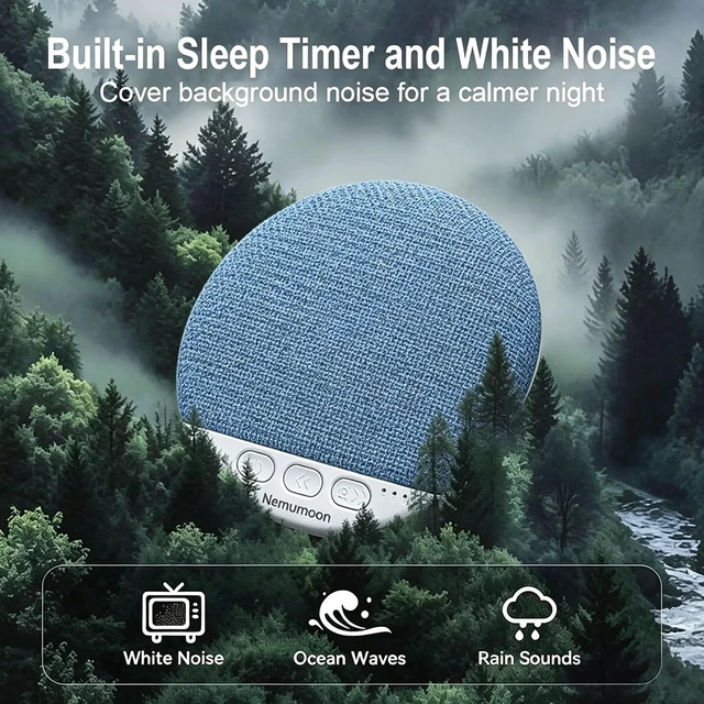 Alt view image 5 of 7 - Mini Pillow Speaker for Sleeping, Ultra-Thin Bluetooth Speaker Under Pillow Speaker with White Noise Sound Machine Headphone-Free Sleep Speaker for Adult for Gift (Upgrade)-Blue
